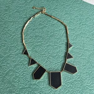 House of Harlow 1960 Geometric Gold and Black Necklace OS